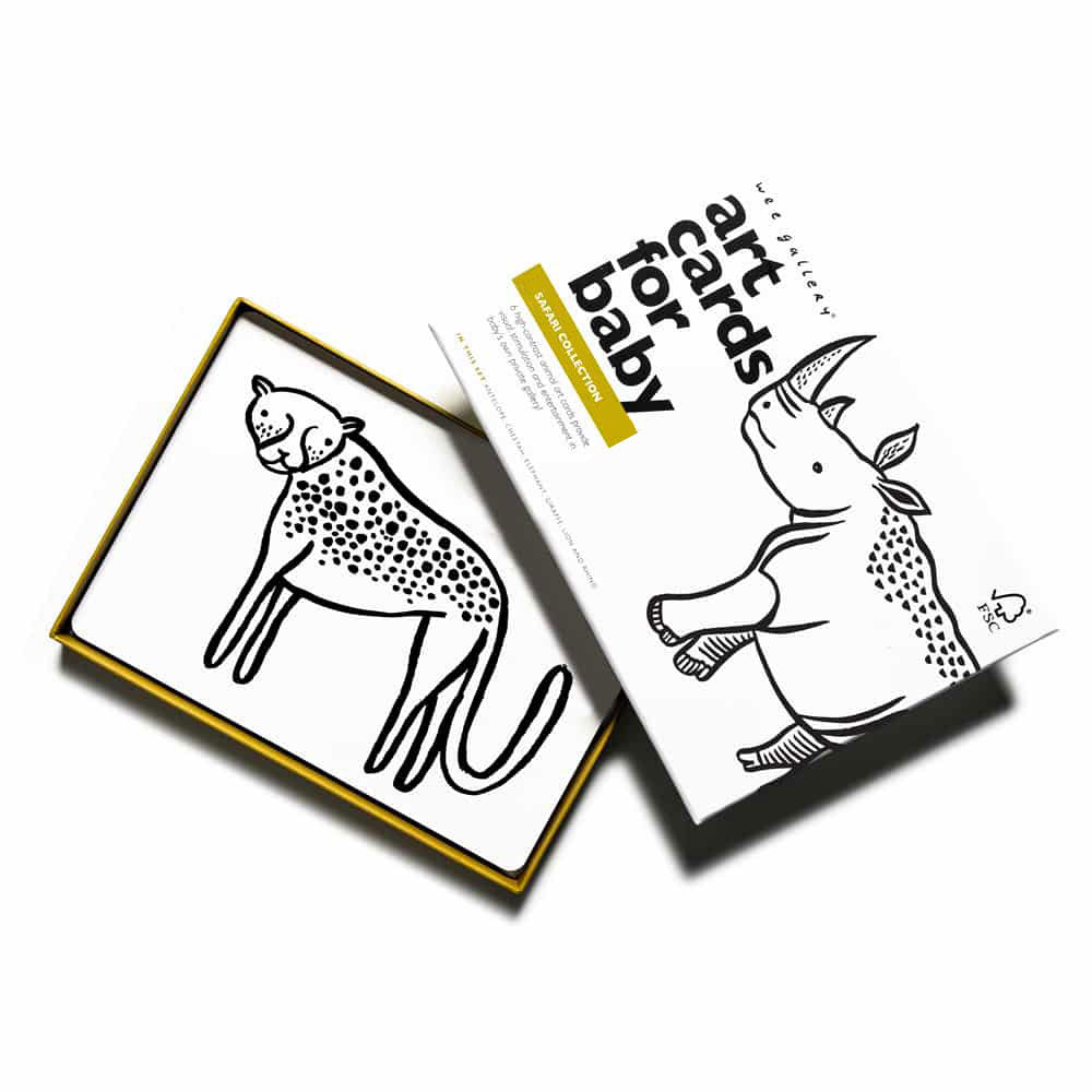Wee Gallery Art Cards Safari Collection Baby Toys Baby Gifts Idea 0m+