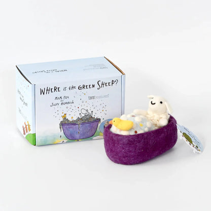 Tara Treasures Where Is The Green Sheep Bath Sheep Play Set 3pcs Pretend & Imaginative Play Felt Animals Australian Authors Classic Story 3yrs+