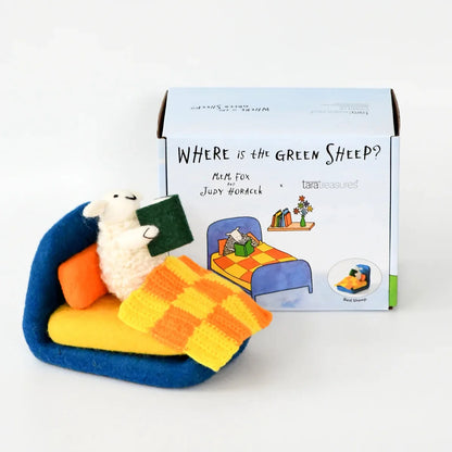 Tara Treasures Where Is The Green Sheep Bed Sheep Play Set 5pcs Pretend & Imaginative Play 3yrs+