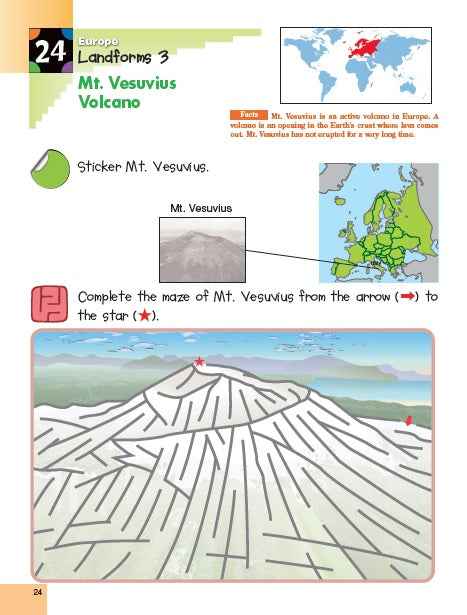 World Geography K & Up: Sticker Activity Book (Paperback) Kids Interactive Book by Kumon Publishing Stationary Art and craft for kids