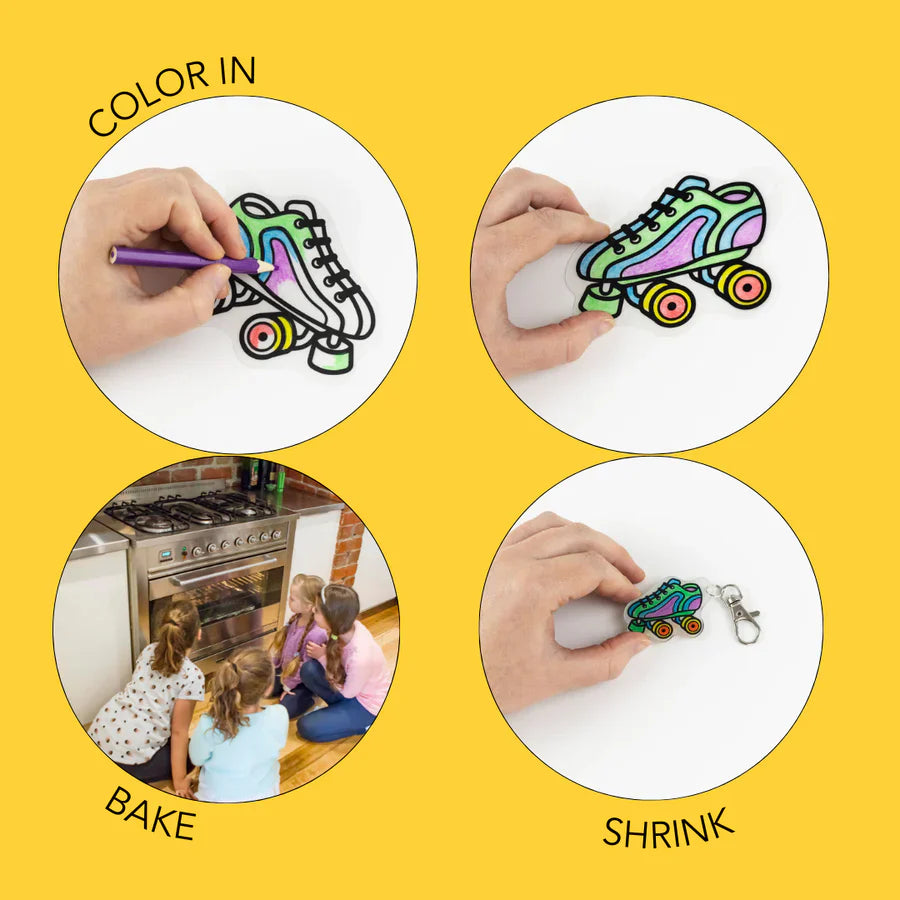 Tiger Tribe Shrinkorama Bag Tag Art and craft for kids 4yrs+