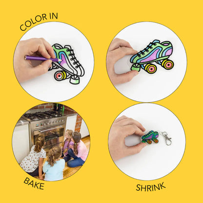 Tiger Tribe Shrinkorama Bag Tag Art and craft for kids 4yrs+