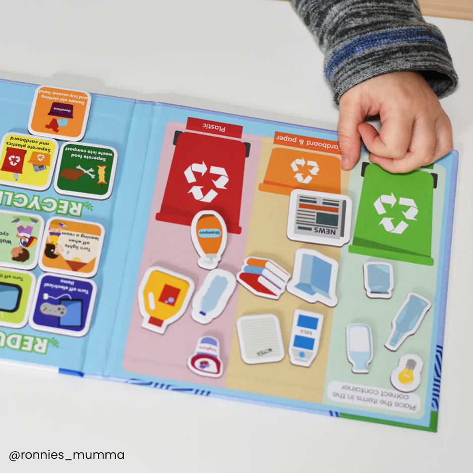 ZooBooKoo What Can We Recycle? Early Science STEM Travel Activity Interactive Kids Book Earth Science Sustainability 6yrs+