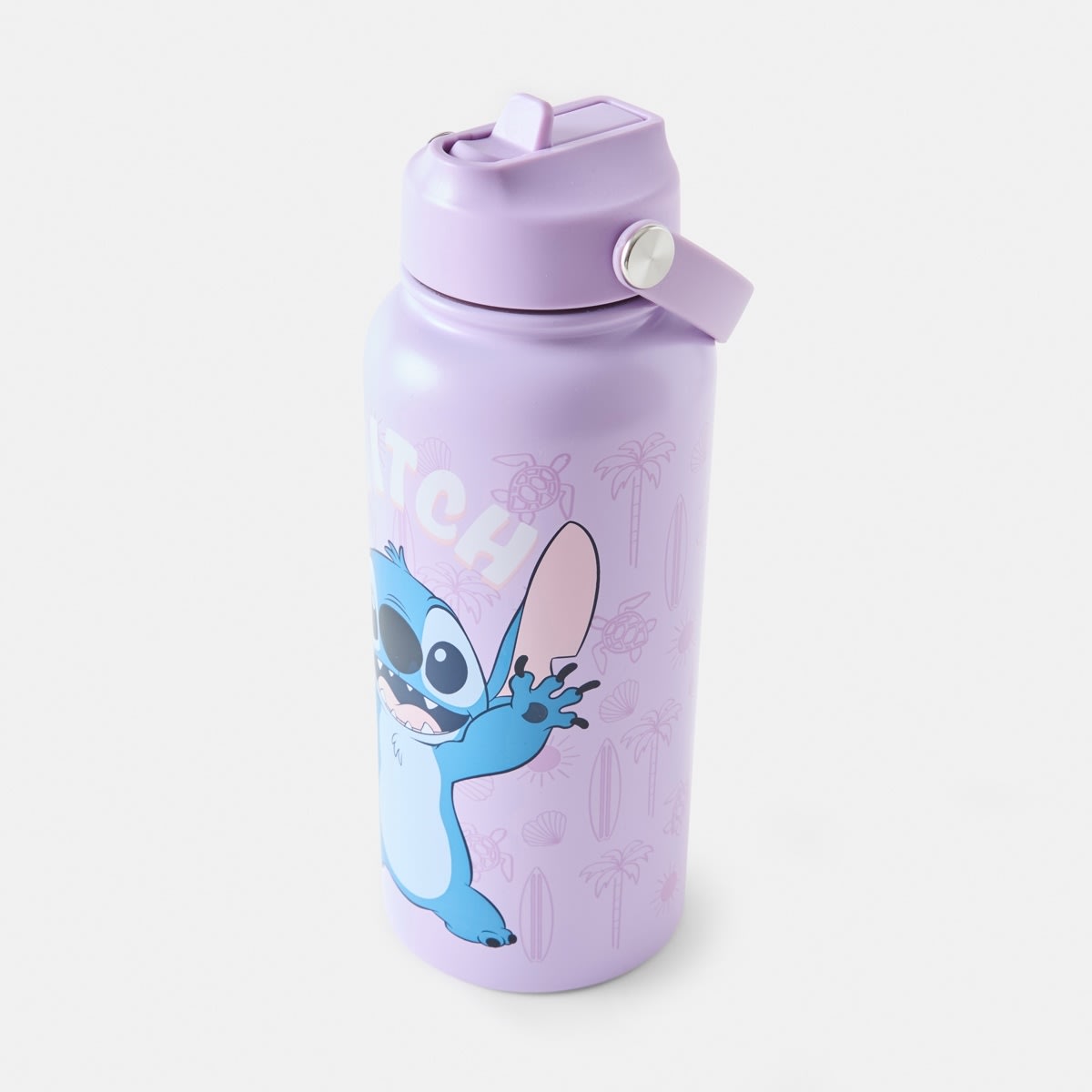 946ml Lilac Disney Lilo & Stitch Aloha Stainless Steel Cylinder Drink Bottle