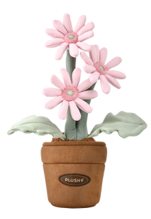 PlushWoods Pink Gerbera Plant Plush With Pot 25cm