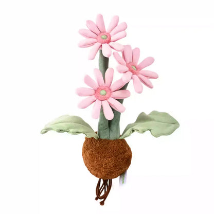 PlushWoods Pink Gerbera Plant Plush With Pot 25cm