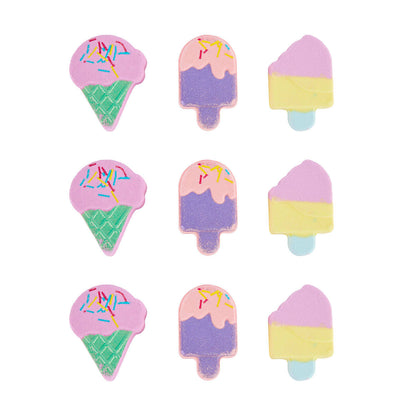 OXX Bodycare 9 Piece Multi Bath Fizzers - Ice Cream