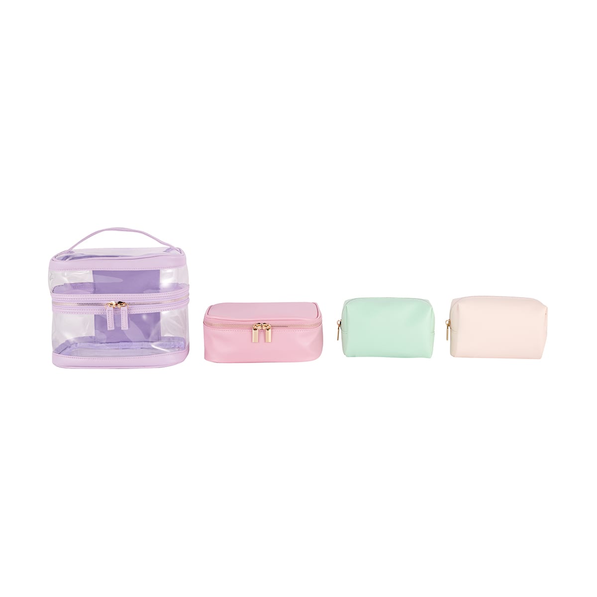 OXX Cosmetics 4 Piece Makeup Bag - Pastel