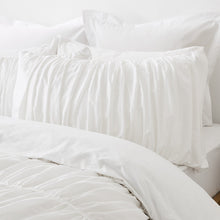 Arlo Cotton Quilt Cover Set - Single Bed, White