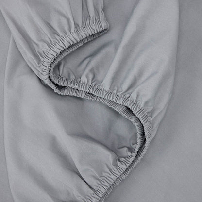 250 Thread Count Cotton Rich Fitted Sheet - Single Bed, Grey