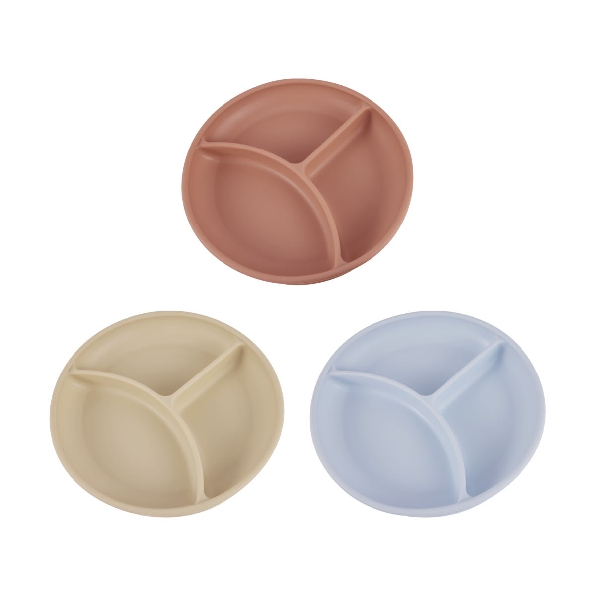 Silicone Suction Divided Plate - Assorted
