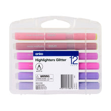 12 Pack Glitter Highlighters