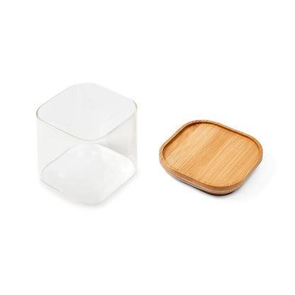 500ml Glass Container with Bamboo Lid