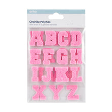 26 Pieces Chenille Patches - Alphabet Pink