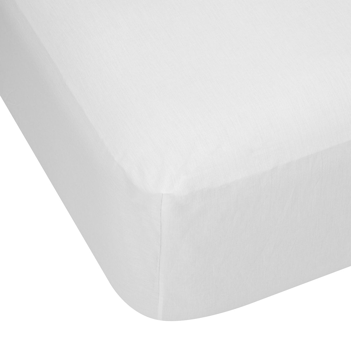 250 Thread Count Cotton Rich Fitted Sheet - Single Bed, White