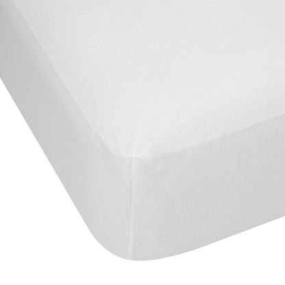 250 Thread Count Cotton Rich Fitted Sheet - Single Bed, White