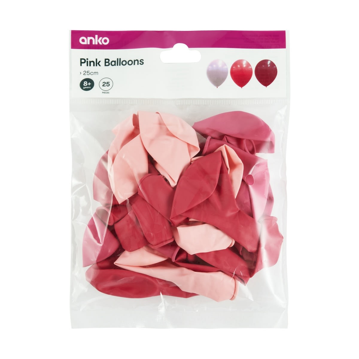 25 Pack Pink Balloons
