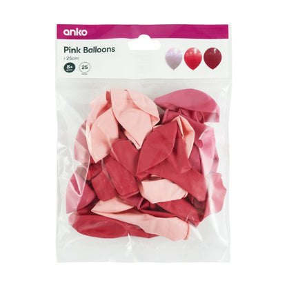 25 Pack Pink Balloons