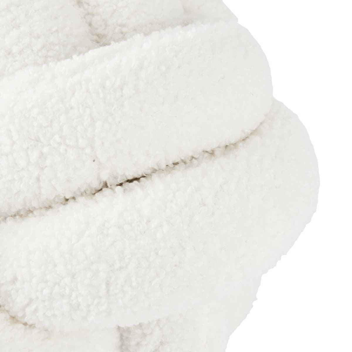Knot Boucle Cushion - White