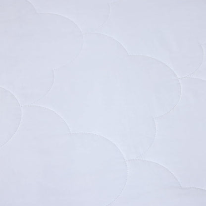 Cotton Filled Fitted Mattress Protector - Queen Bed, White