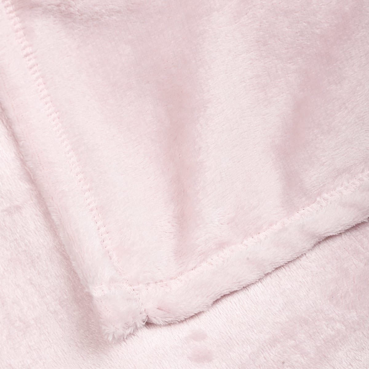 Coral Fleece Throw - Blush Pink
