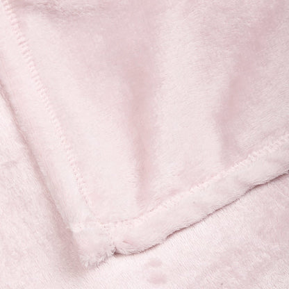 Coral Fleece Throw - Blush Pink