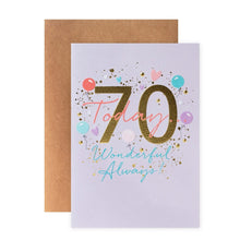Connections from Hallmark 70th Birthday Card - Purple and Gold