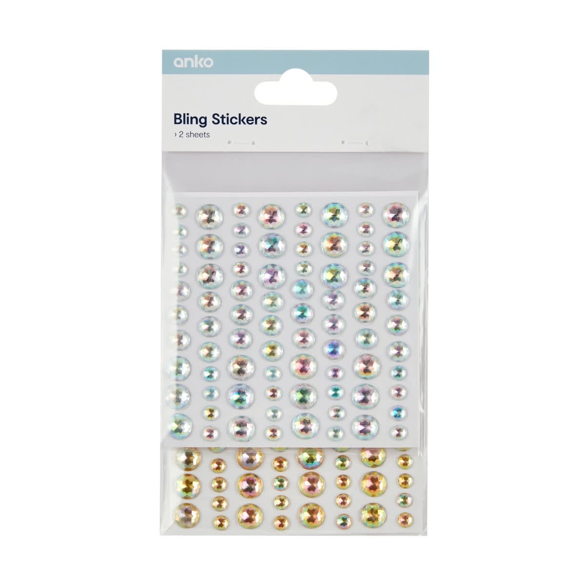 2 Sheets Bling Stickers - Metallic