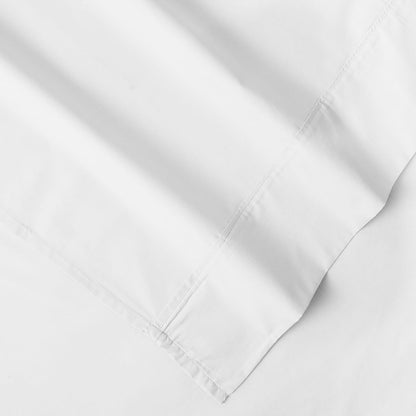 250 Thread Count Cotton Rich Sheet Set - Double Bed, White