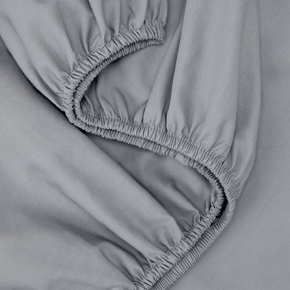 250 Thread Count Cotton Rich Fitted Sheet - Queen Bed, Grey