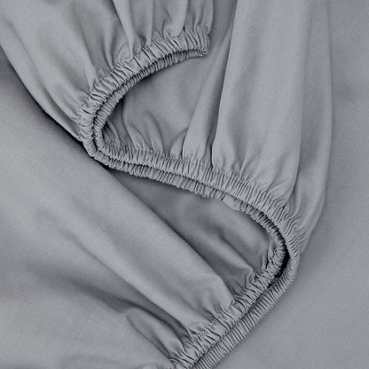 250 Thread Count Cotton Rich Fitted Sheet - Queen Bed, Grey