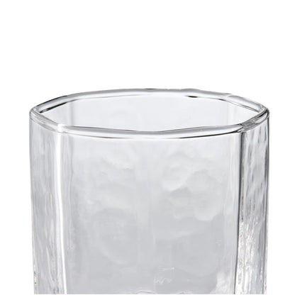 6 Clear Octagon Tumbler Glasses
