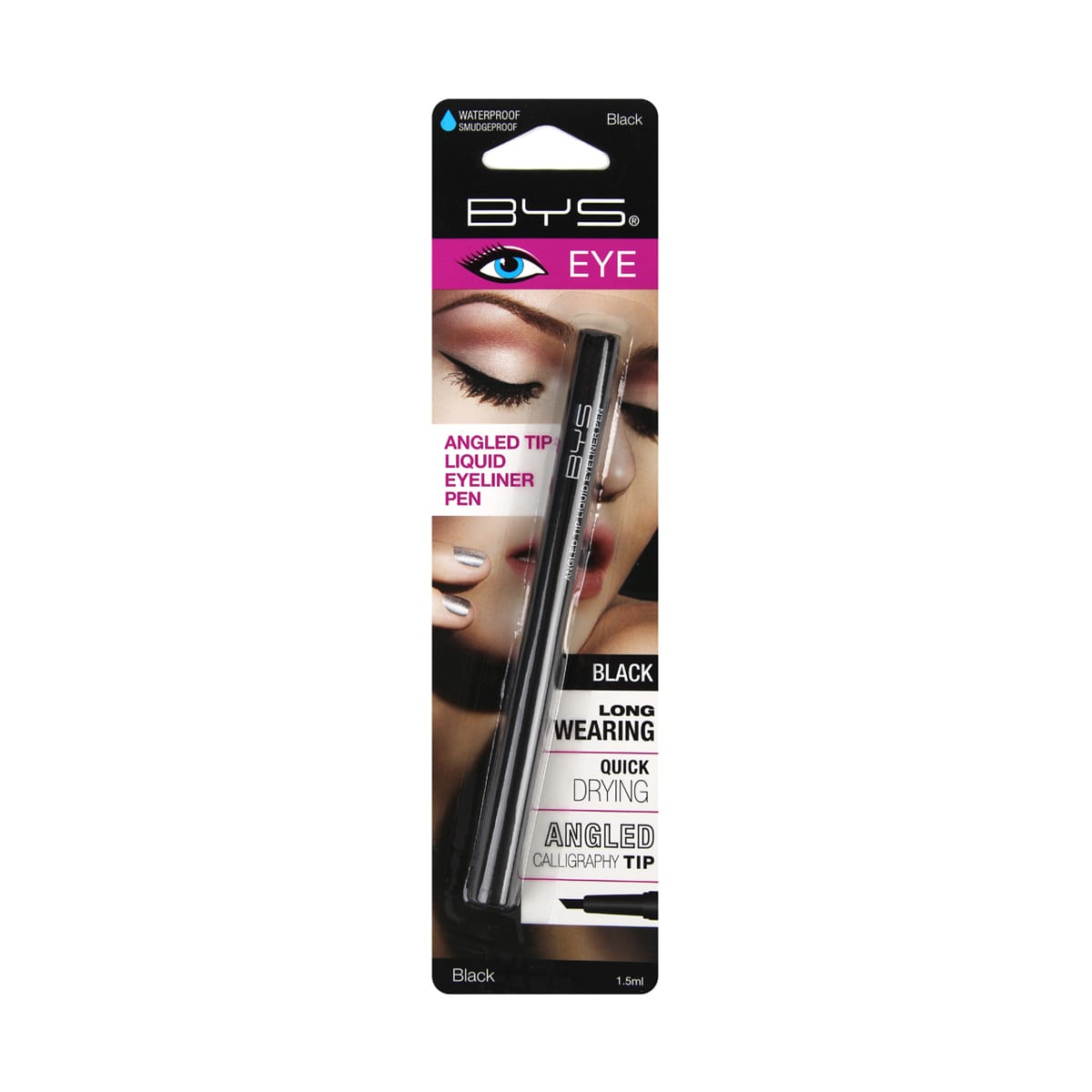 BYS Angled Tip Eyeliner Pen - Black