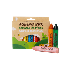Honeysticks Beeswax Super Jumbo Crayons 7 Colours Art and Craft for Kids 12m+