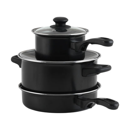 3 Piece Non-Stick Carbon Steel Cookware Set