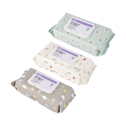 80 Pack Fragrance Free Wipes - Assorted
