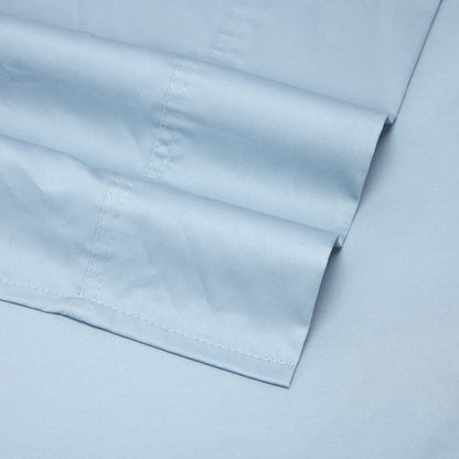 500 Thread Count Australian Grown Cotton Sheet Set - Queen Bed, Blue