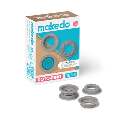 Makedo ROTO-RING Cardboard Construction Rotation Tool 16pc Art and Craft 5yrs+