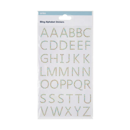42 Piece Bling Stickers - Alphabets