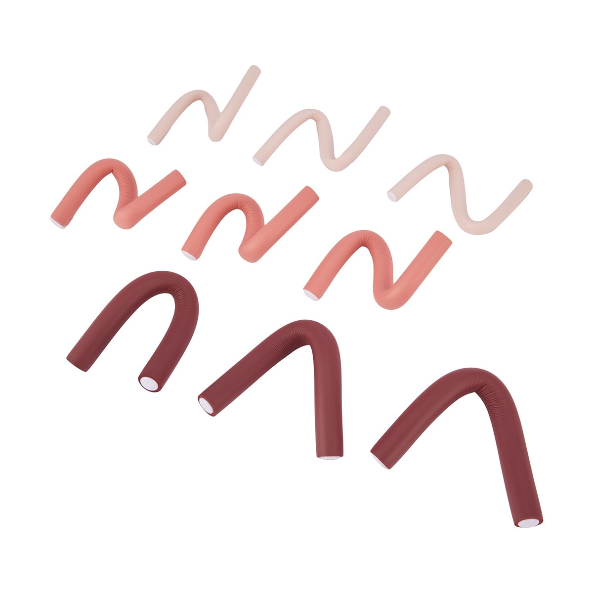 OXX Haircare 28 Piece Bendy Rollers Multi Twist Flex Curlers - Pink