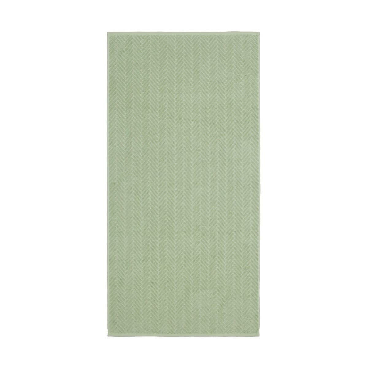 Chevron Cotton Bath Towel - Sage