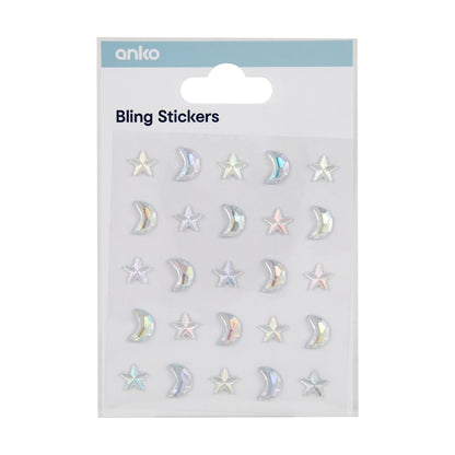 Bling Stickers - Star and Moon