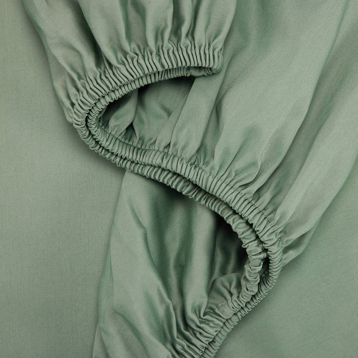 500 Thread Count Australian Grown Cotton Fitted Sheet - Queen Bed, Sage