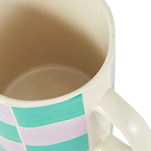 Lilac Green Grid Mug