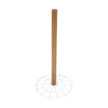Off White and Acacia Paper Towel Stand