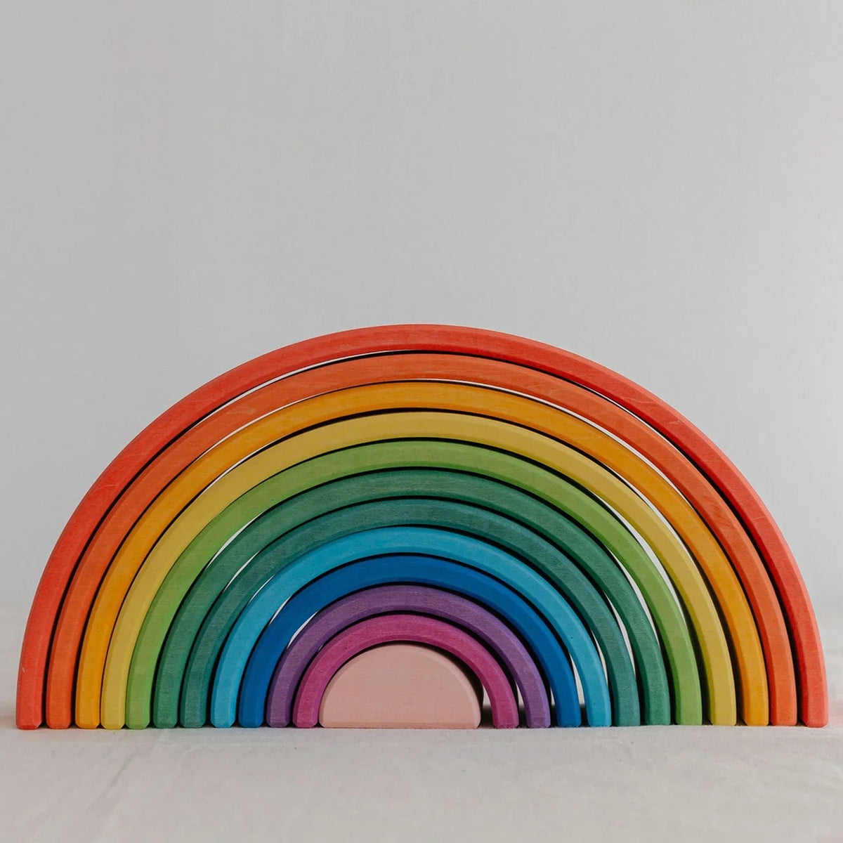 Wooden Rainbow Stacker Classic Large 12pcs by Avdar Toys Waldorf Inspired Wooden Toys 3yrs+