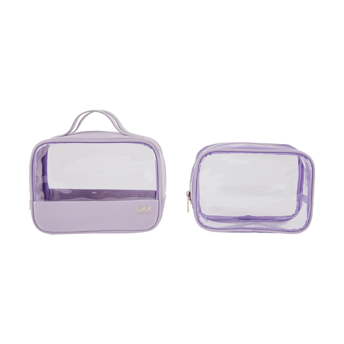 OXX Cosmetics 2 Piece Makeup Bag Set - Purple