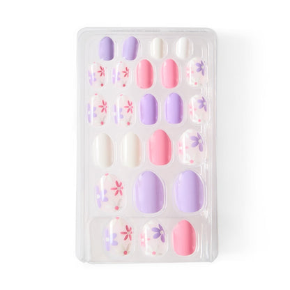 OXX Junior 24 Pack Kids Pre-Glued Stick-On Nails - Oopsy Daisy