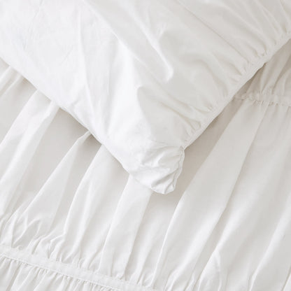 Arlo Cotton Quilt Cover Set - Single Bed, White