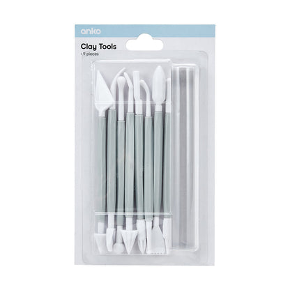 9 Piece Clay Tools